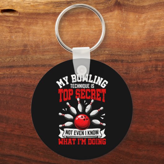 My Bowling Technique Funny Bowling Bowler Men Wome Sleutelhanger (Voorkant)