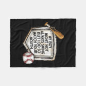 My Boy Might Not Always Swing But I Do Baseball Mo Fleece Deken (Voorkant (Horizontaal))