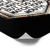 My Boy Might Not Always Swing But I Do Baseball Mo Poster (Hoek)