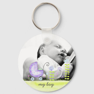 My Boy New Baby Arrival Foto Gift Keepepsomwille Sleutelhanger