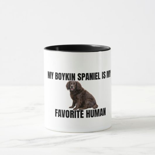 My Boykin Spaniel Is My Favorite Human Mug Mok (Midden)