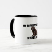 My Boykin Spaniel Is My Favorite Human Mug Mok (Voorkant links)