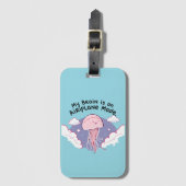 My Brain Airplane Mode Funny Jellyfish Brain Fog  Bagagelabel (Voorkant (verticaal))