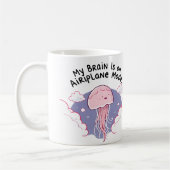 My Brain Airplane Mode Funny Jellyfish Brain Fog  Koffiemok (Links)