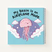 My Brain Airplane Mode Funny Jellyfish Brain Fog  Notitieboek (Achterkant)
