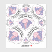 My Brain Airplane Mode Funny Jellyfish Brain Fog  Sticker (Vel)