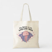 My Brain Airplane Mode Funny Jellyfish Brain Fog Tote Bag (Achterkant)