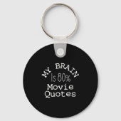 My Brain Is 80% Movie Quotes Shirt, Funny Theater Sleutelhanger (Voorkant)