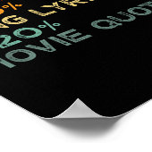 My Brain Is 80% Song Lyrics &amp; 20% Movie Quotes Poster (Hoek)