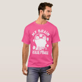My Brain Is 80 Volleyball Gift girl T-shirt (Voorkant volledig)
