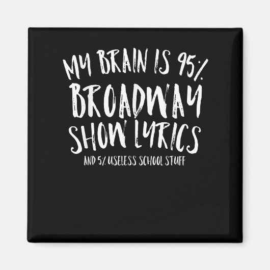 My Brain is 95 Broadway-songtekst na acteren Magneet (Voorkant)