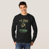 My Brain is 95 Pythons Snake Owner Banana Ball Pyt T-shirt (Voorkant volledig)