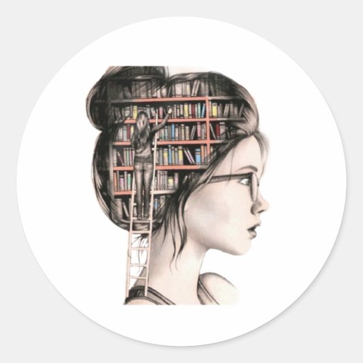 my brain is a library stickers (Voorkant)