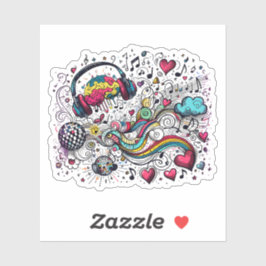 MY Brain on Music -Feel the Beat  Sticker