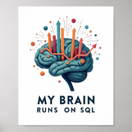 My Brain Runs on SQL – Data Team Poster