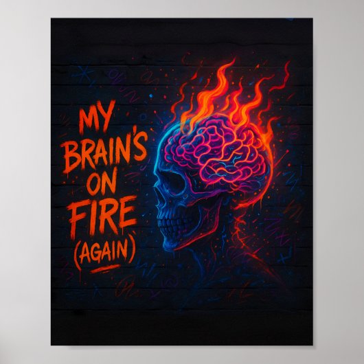 My Brain's on Fire (Again) Poster (Voorkant)