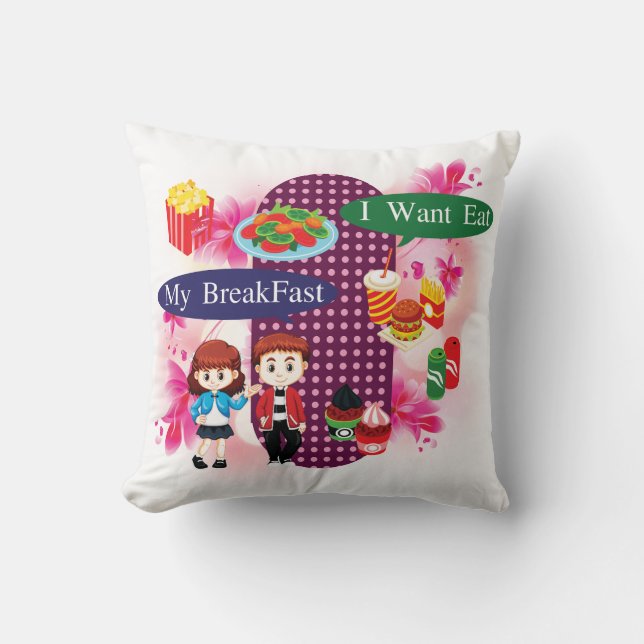 My Breakfast Pillow Kussen (Voorkant)