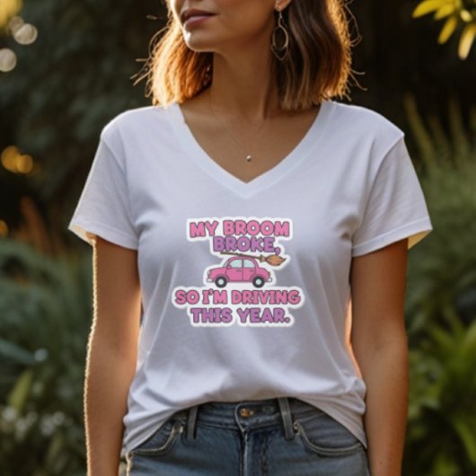 My Broom Broke Funny Witch Quote | Halloween Humor T-shirt