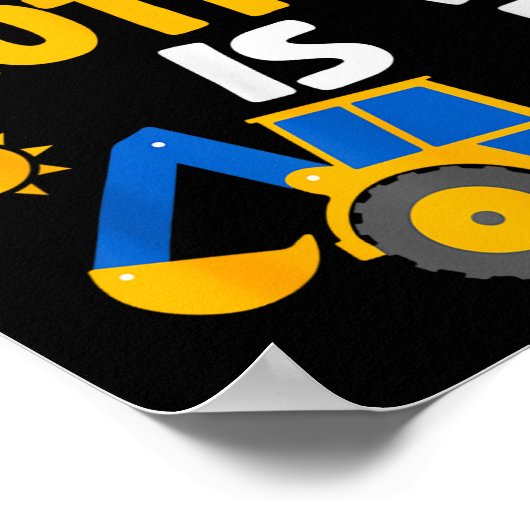 My Brother Is 3 3rd Birthday Boy Digger Constructi Poster (Hoek)