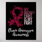 My Brother’s Fight Is My Fight Brain Aneurysm Awar Poster (Voorkant)