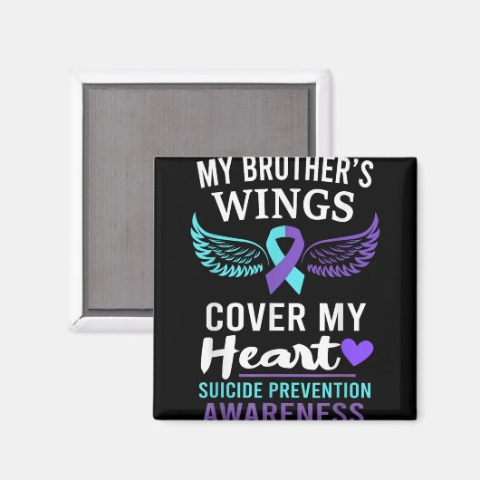 My Brothers Wings Cover Heart Suicide Awareness R Magneet (Voorkant / Achterkant)