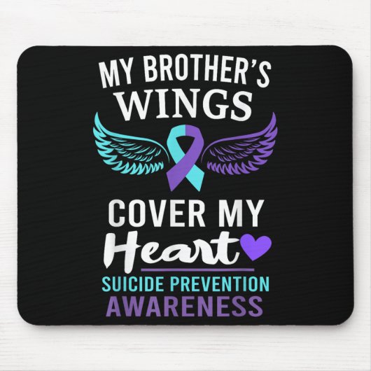 My Brother's Wings Cover Heart Suicide Awareness R Muismat (Voorkant)