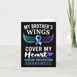 My Brother's Wings Hoesje Heart Suicide Awareness  Kaart