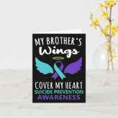 My Brother's Wings Hoesje Heart Suicide Awareness Kaart (Gele Bloem)
