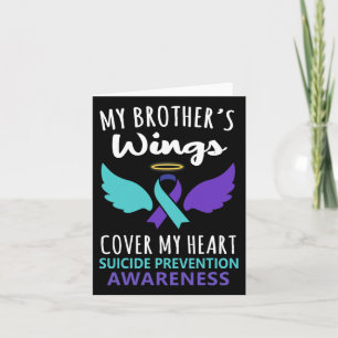 My Brother's Wings Hoesje Heart Suicide Awareness  Kaart