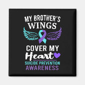 My Brother's Wings Hoesje Heart Suicide Awareness  Magneet (Voorkant)