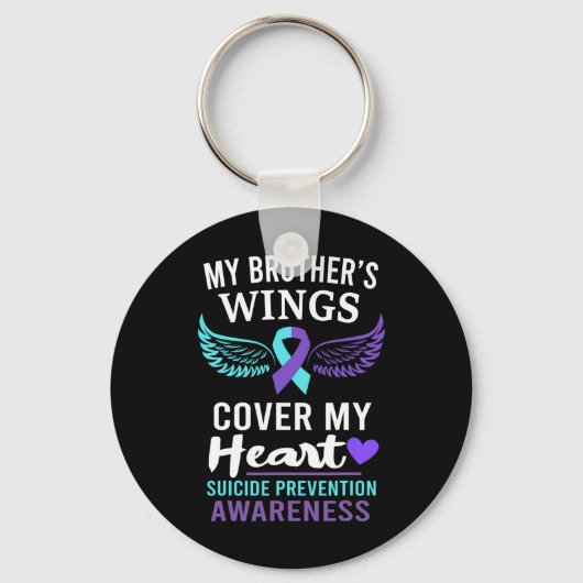 My Brother's Wings Hoesje Heart Suicide Awareness Sleutelhanger (Voorkant)