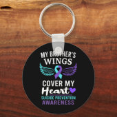 My Brother's Wings Hoesje Heart Suicide Awareness Sleutelhanger (Voorkant)