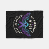 My Brothers Wings Hoesje My Heart Suicide Preventi Fleece Deken (Voorkant (Horizontaal))