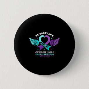 My Brothers Wings Hoesje My Heart Suicide Preventi Ronde Button 5,7 Cm