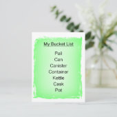My Bucket List Briefkaart (Staand voorkant)