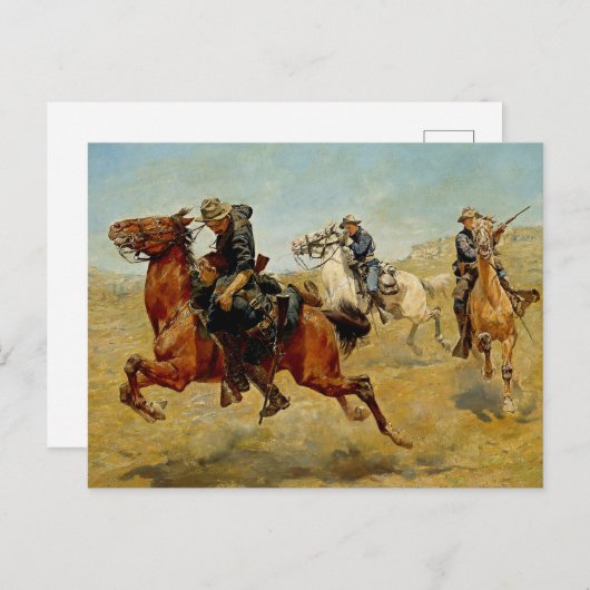 “My Bunkie” Westerse kunst van Charles Schreyvogel Briefkaart (Voorkant / Achterkant)