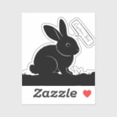 My Bunny's Say: gepersonaliseerd konijnensilhouet Sticker (Vel)
