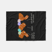 My Butt Hurts Chocolate Bunny Easter Funny Fleece Deken (Voorkant (Horizontaal))