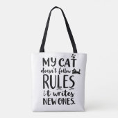 My Cat Doesn't Follow Rules Tote Bag (Achterkant)