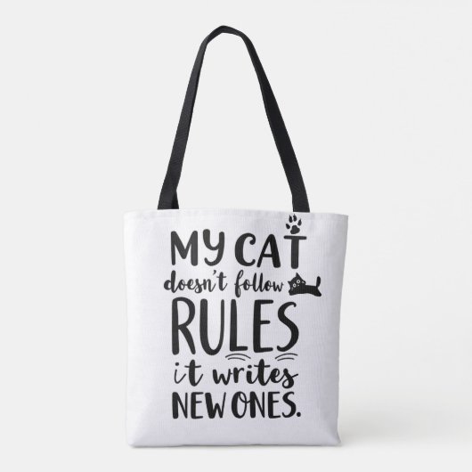 My Cat Doesn't Follow Rules Tote Bag (Achterkant)