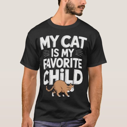 My Cat Is My Favorite Child T-shirt (Voorkant)