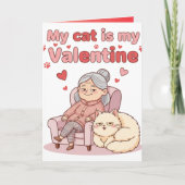 My Cat is My Valentine! Funny Valentines Day Kaart (Voorkant)