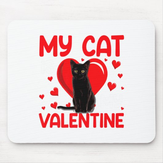 My Cat Is My Valentine Paw Heart Cat Owner Valenti Muismat (Voorkant)