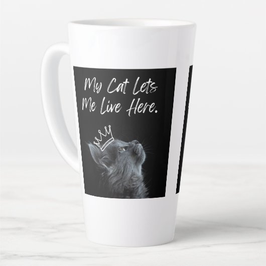 My Cat Lets Me Live Here Latte Mok (Linkerhoek)