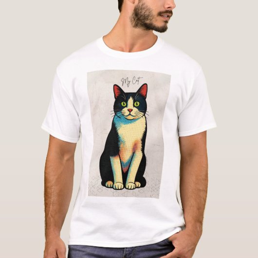 My cat Tshort T-shirt (Voorkant)