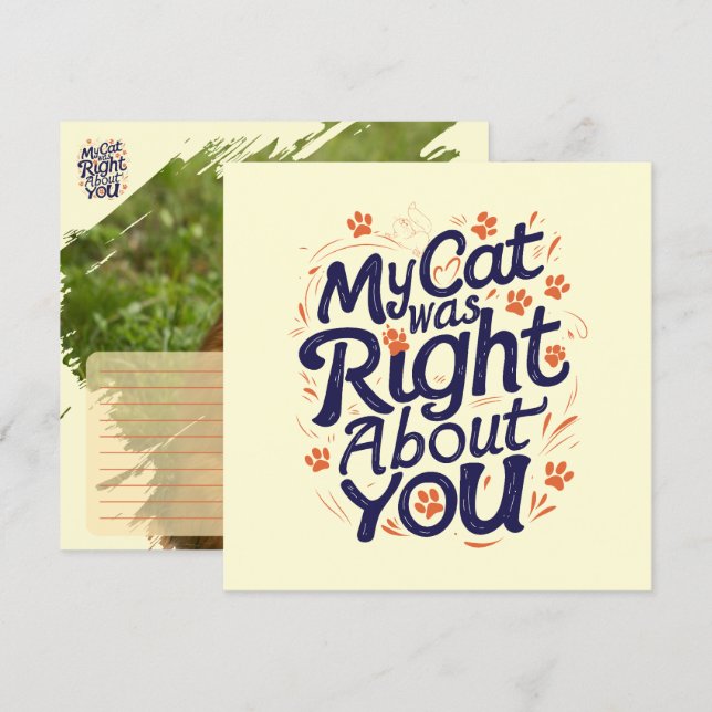 My Cat Was Right About You –Cat Lover (Voorkant / Achterkant)