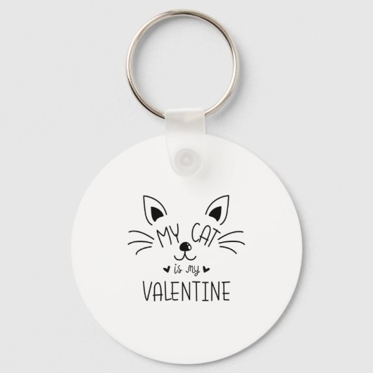 My Cats Are My Valentine Cat Valentines Day 1  Sleutelhanger (Voorkant)