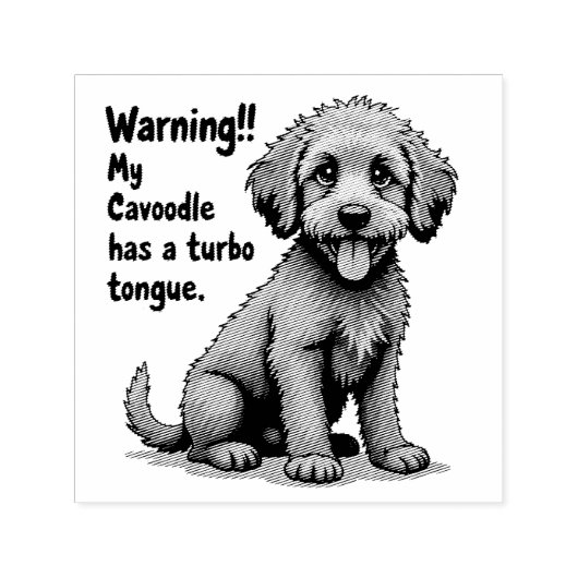 My Cavoodle Has A Turbo Tongue Zelfinktende Stempel (Design)