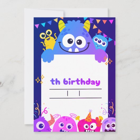 My child's birthday invitation card  kaart (Voorkant)
