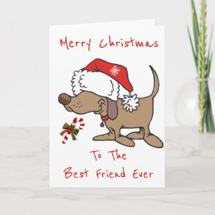 MY **CHRISTMAS CARTOON PUPPY**BEST FRIEND EVER FEESTDAGEN KAART